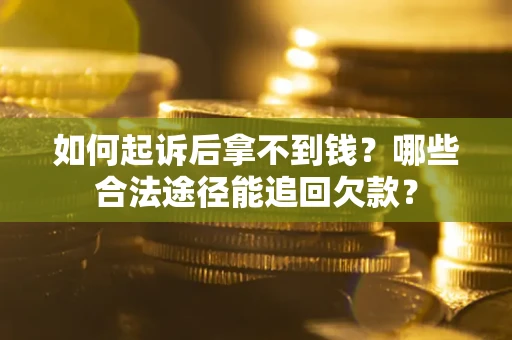 武汉如何起诉后拿不到钱？哪些合法途径能追回欠款？