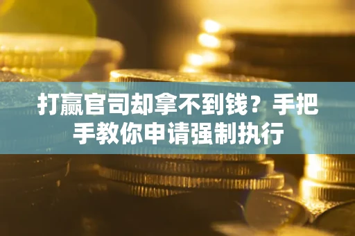 武汉打赢官司却拿不到钱？手把手教你申请强制执行