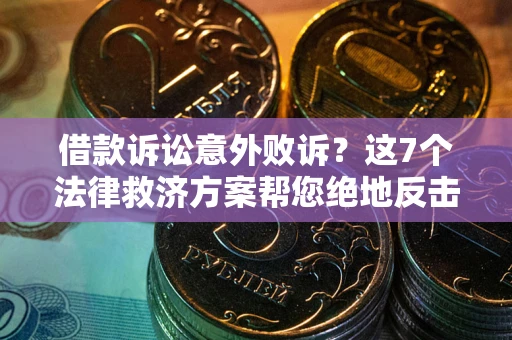 武汉借款诉讼意外败诉？这7个法律救济方案帮您绝地反击！