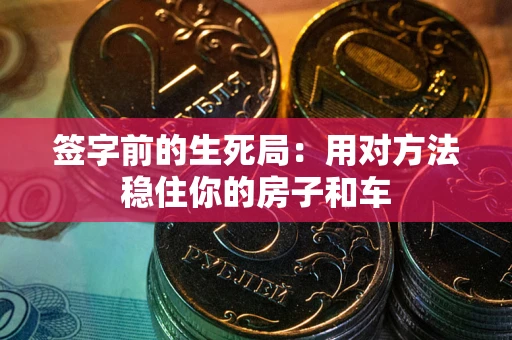 武汉签字前的生死局：用对方法稳住你的房子和车