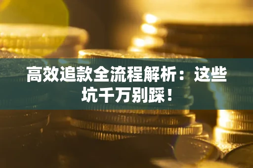 武汉高效追款全流程解析：这些坑千万别踩！