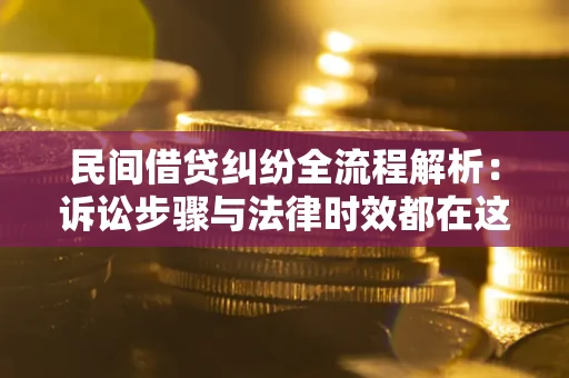 武汉民间借贷纠纷全流程解析：诉讼步骤与法律时效都在这儿了