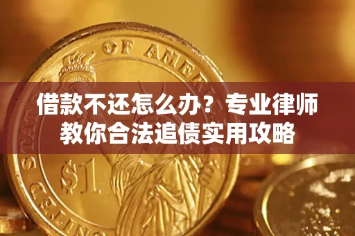武汉借款不还怎么办？专业律师教你合法追债实用攻略