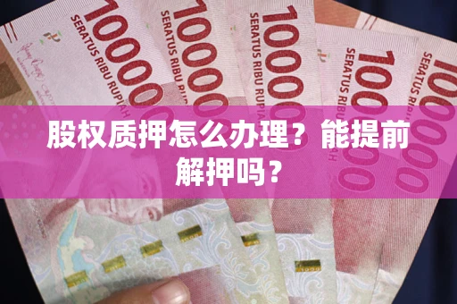 武汉股权质押怎么办理？能提前解押吗？