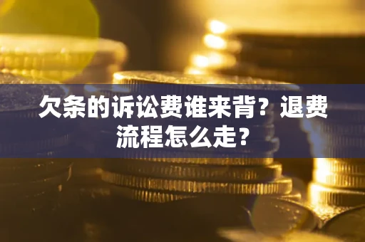 武汉欠条的诉讼费谁来背？退费流程怎么走？